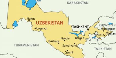 Главни град Узбекистана на мапи